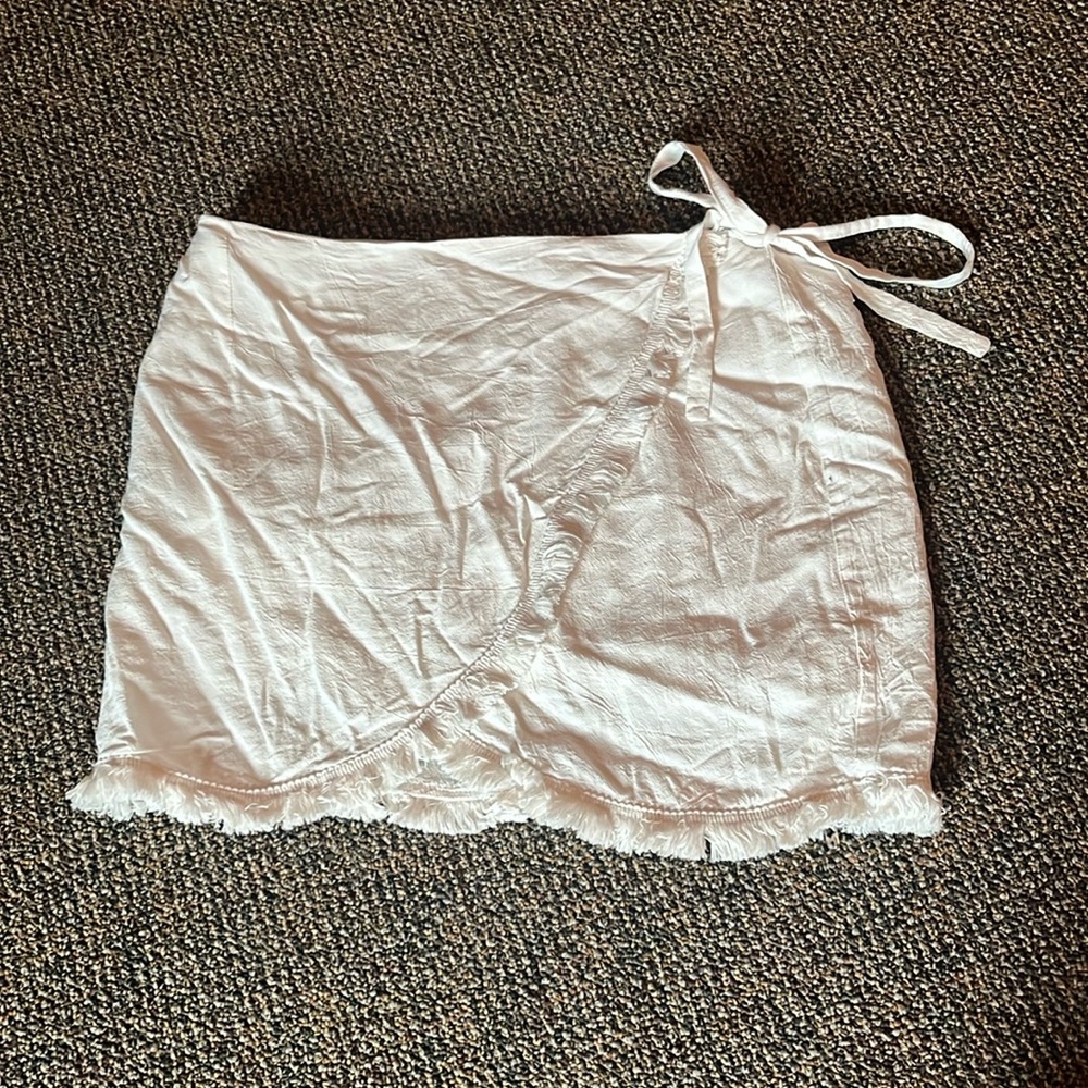 White wrap skirt